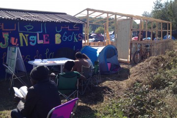 Calais Jungle camp library refugees