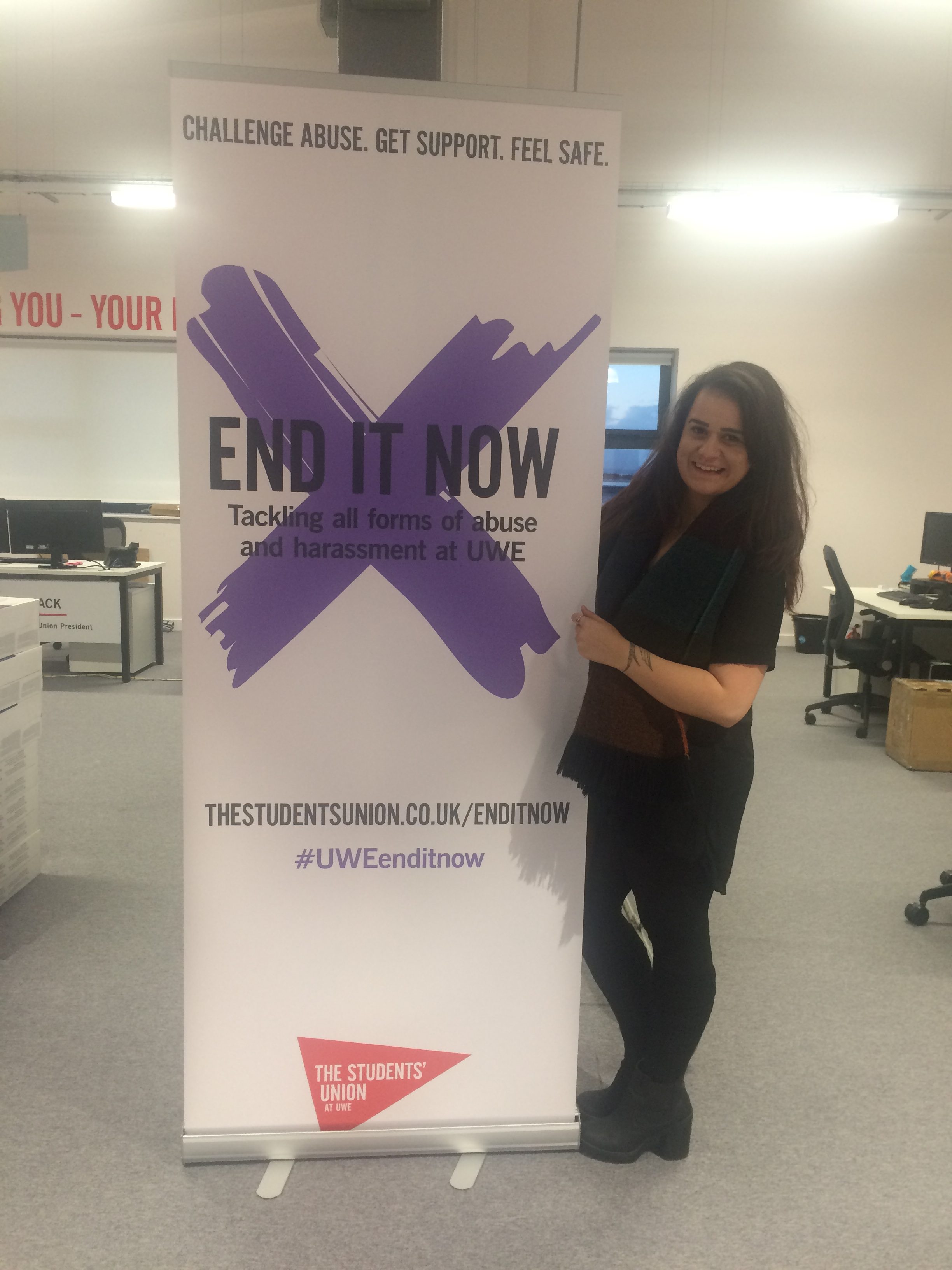 Ruth at End It Now event, A global campaign to raise awareness and advocate for the end of violence against women and children [Image credit: Ruth O'Leary]